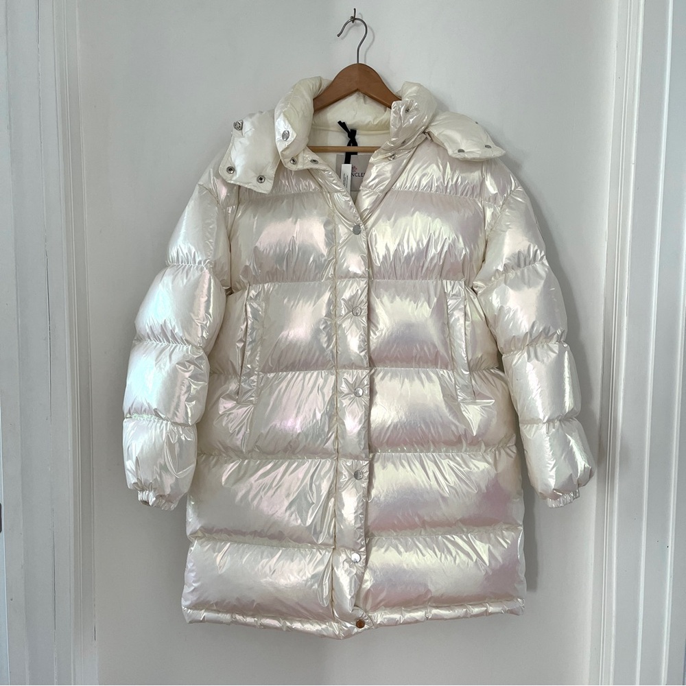 Moncler Daos Hooded Iridescent Down Jacket Puffer